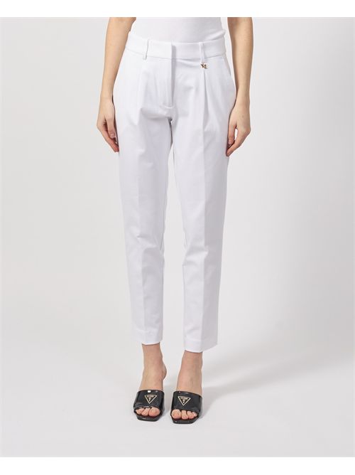 Women's trousers in pointe milano Yes Zee YES ZEE | P396-KW000101